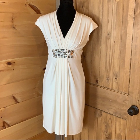 Boston Proper Dresses & Skirts - Boston Proper cream color embellished dress 6